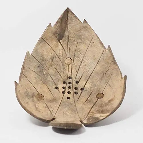 Leaf Shaped Soap Dish Holder – Eco-Friendly Coconut Shell Bathroom Accessory
