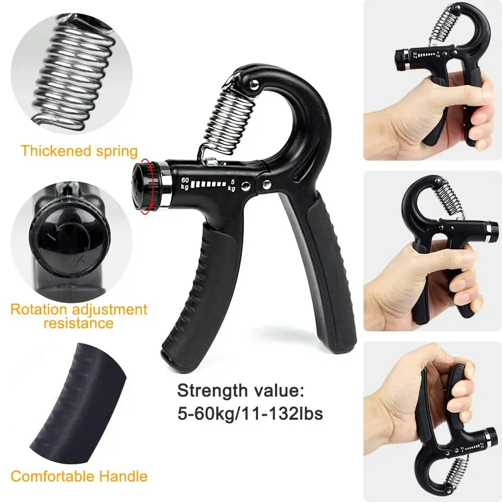 Hand Gripper Set with Adjustable – Finger & Forearm Strength Trainer for Home Gym