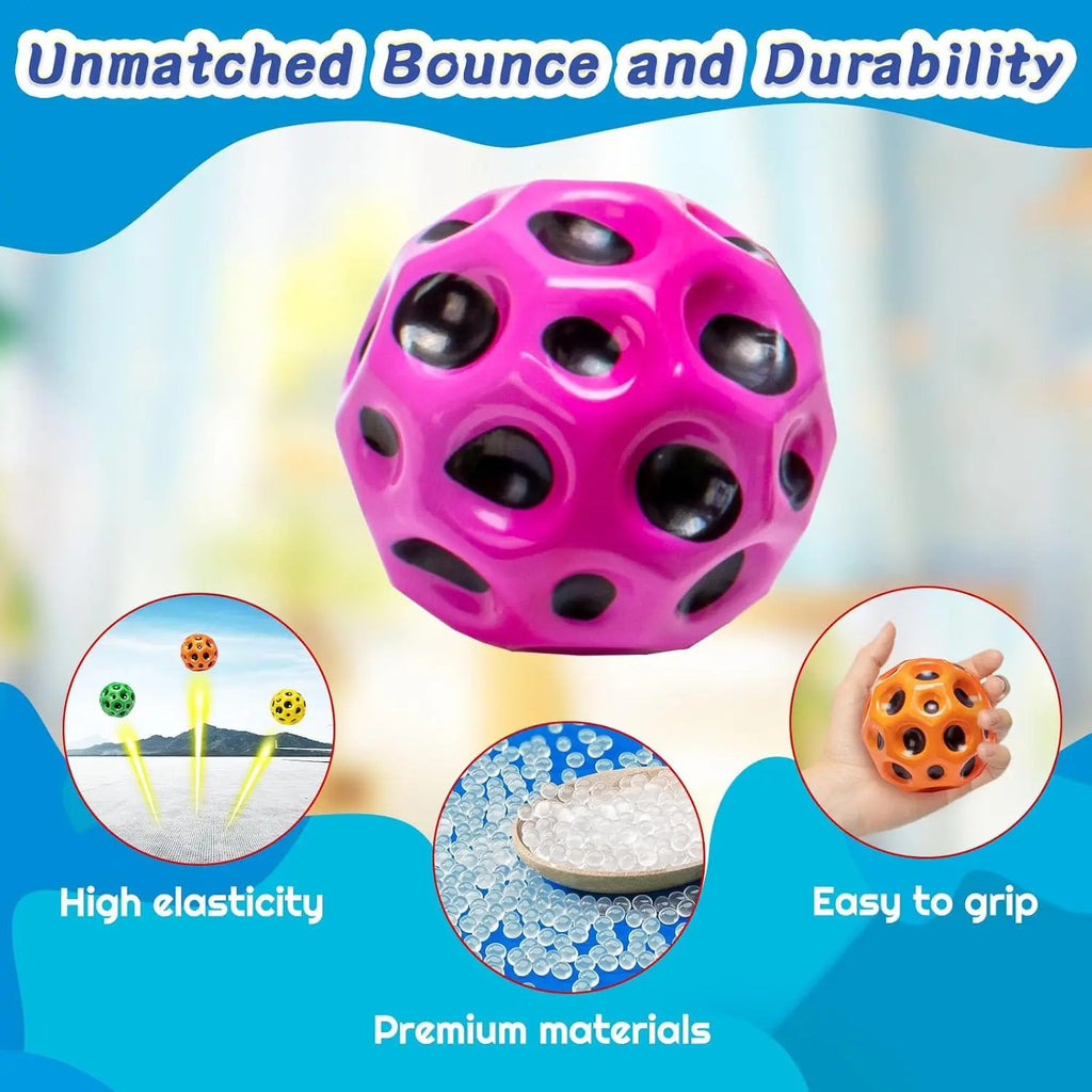 Rainbow Color Kids Bouncy Balls – High Bounce PU Foam Stress Balls